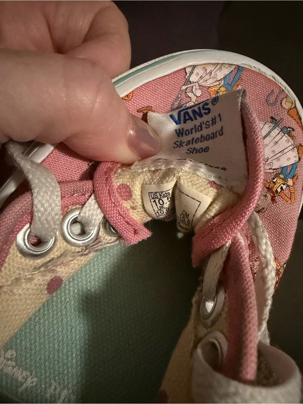 Vans Kids Pink Disney Toy Story Printed Lace-Up Sneakers - Woody & Bo Peep